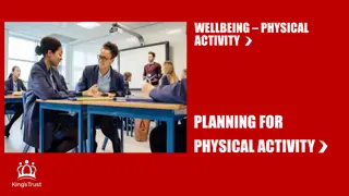 Physical Activity Planning for Wellbeing
