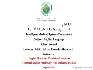 English Conditional Sentences in Medical Contexts