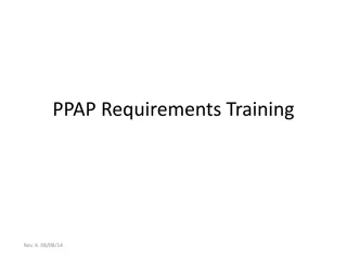 PPAP in Manufacturing Process