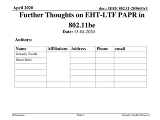 Further Thoughts on EHT-LTF PAPR in 802.11be