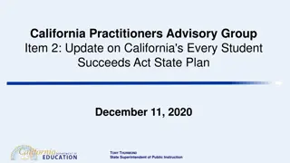 Update on California's Every Student Succeeds Act State Plan