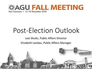 AGU Science Policy Landscape: Post-Election Insights & Legislative Outlook