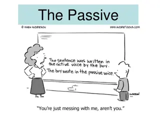 Passive Voice and Its Usage in Sentences