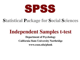 Independent Samples T-Test in SPSS for Social Sciences