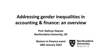 Gender Inequalities in Accounting & Finance: Insights and Challenges