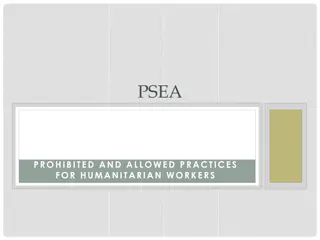 Prohibited and Allowed Practices for Humanitarian Workers