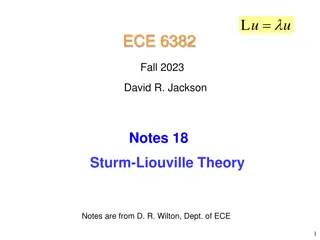 Theory Notes on Sturm-Liouville Equations and Operators