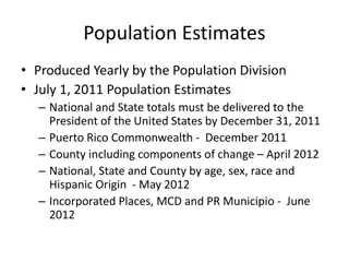 Population Estimates and Data Compilation Overview