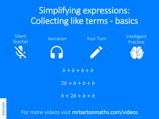 Simplifying Expressions: Collecting Like Terms - Basics with Examples