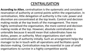 Importance of Centralisation in Organisational Decision-Making