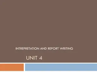 Effective Interpretation and Report Writing Strategies
