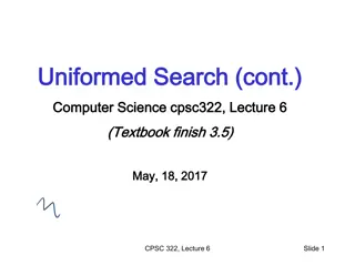 CPSC 322 Lecture 6 - Search Strategies and Graph Algorithms