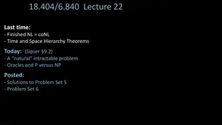 Complexity Classes: Hierarchy Theorems, Exponential Problems, and Intractability