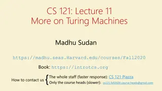 Turing Machines: More Examples and Computable Functions