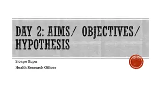 Research Aim & Objectives