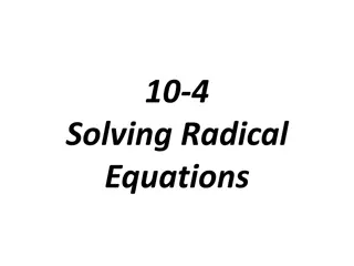 Radical Equations: Solutions and Applications