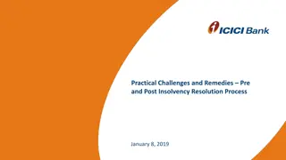 Practical Challenges and Remedies Pre and Post Insolvency Resolution Process