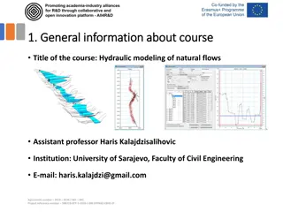 Hydraulic Modeling of Natural Flows Course at University of Sarajevo