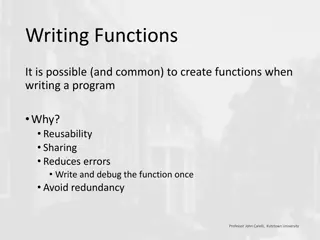 Creating Functions in Programming