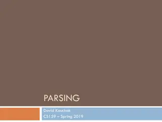 Parsing in Natural Language Processing