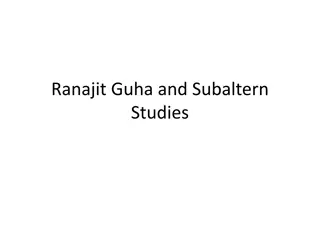 Shifts in Historical Studies: From Marxism to Subaltern Studies