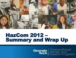 HazCom 2012 Wrap-Up and Safety Requirements Overview