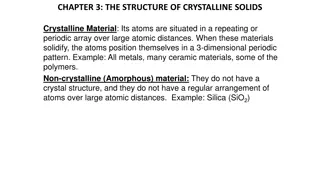 Crystalline Solids: Structure, Metallic Crystal Types, and Allotropy
