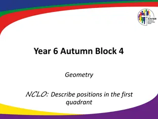Positions in the First Quadrant in Geometry