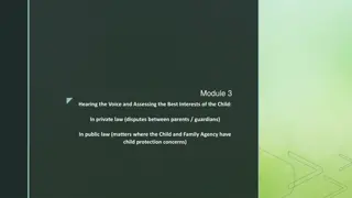 Hearing the Voice and Assessing Best Interests