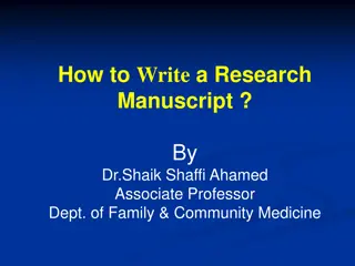 Effective Guidelines for Research Manuscript Writing