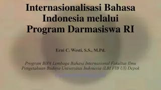 Internationalizing Indonesian Language Through Darmasiswa RI Program