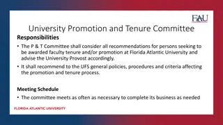 University Promotion and Tenure Committee Responsibilities at Florida Atlantic University
