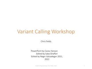 Performing Variant Calling Analysis on IGB Biocluster - Workshop Summary