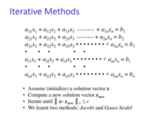 Iterative Methods for Solving Linear Systems
