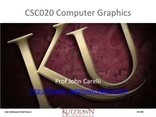 Analog and Digital Concepts in Computer Graphics with Prof. Carelli