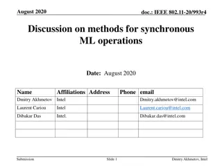 Methods for Synchronous ML Operations in IEEE 802.11