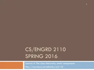 Class Hierarchy in CS/ENGRD 2110: Lecture Highlights