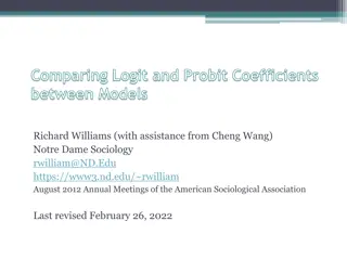 Comparing Logit and Probit Coefficients in Regression Models
