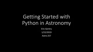 Python in Astronomy: Getting Started Guide