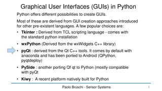 Graphical User Interfaces in Python: GUI Creation Possibilities