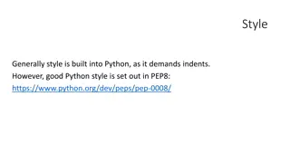 Python Style Guide and Documentation Best Practices