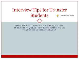 Effective Interview Strategies for Transfer Students