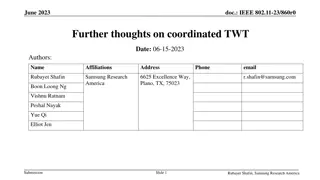 Coordinated TWT: Framework for Multi-AP Coordination in IEEE 802.11-23