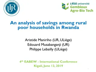 Analysis of Savings Among Rural Poor Households in Rwanda