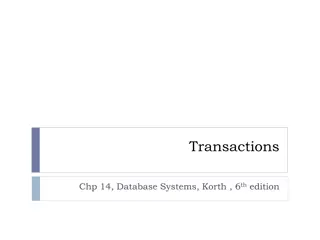 Transactions in Database Systems