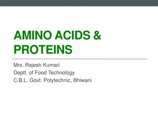 Amino Acids and Proteins in Food Technology
