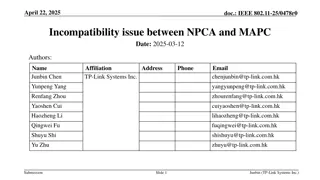 IEEE 802.11-25/0478r0 Incompatibility Issue: MAP Framework Recap