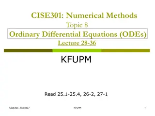 Advanced Techniques in Numerical Methods for Ordinary Differential Equations