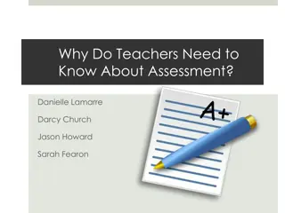 Why Teachers Need Assessment Knowledge