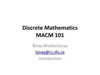 Introduction to Discrete Mathematics: MACM 101 Overview
